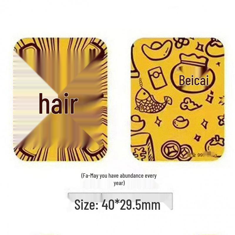 Gold-Plated Wealth & Prosperity Phone Sticker Set - Princess New Year & God of Wealth Designs