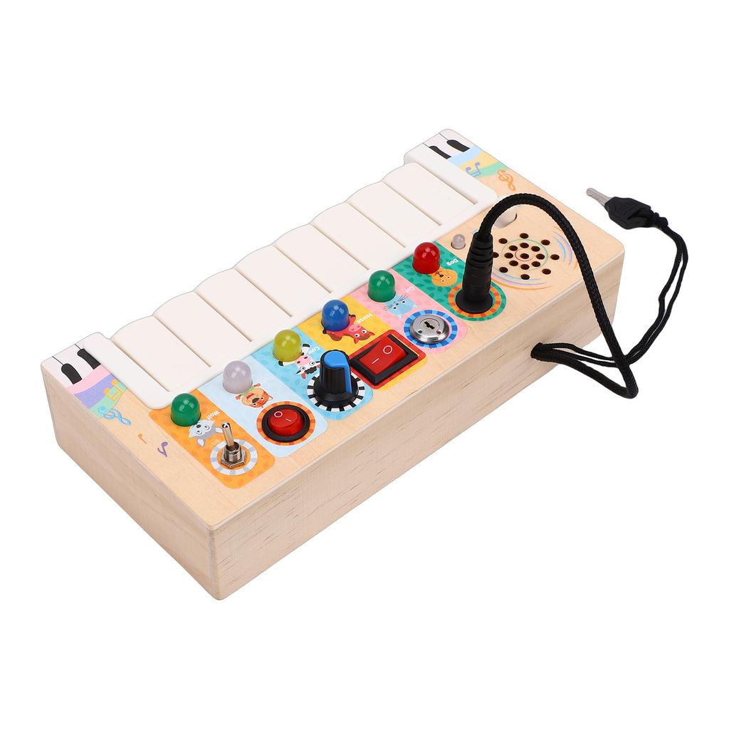 Wooden Cartoon Animal Calling Piano Toy Electronic Piano Switch Activity Board Educational Toy