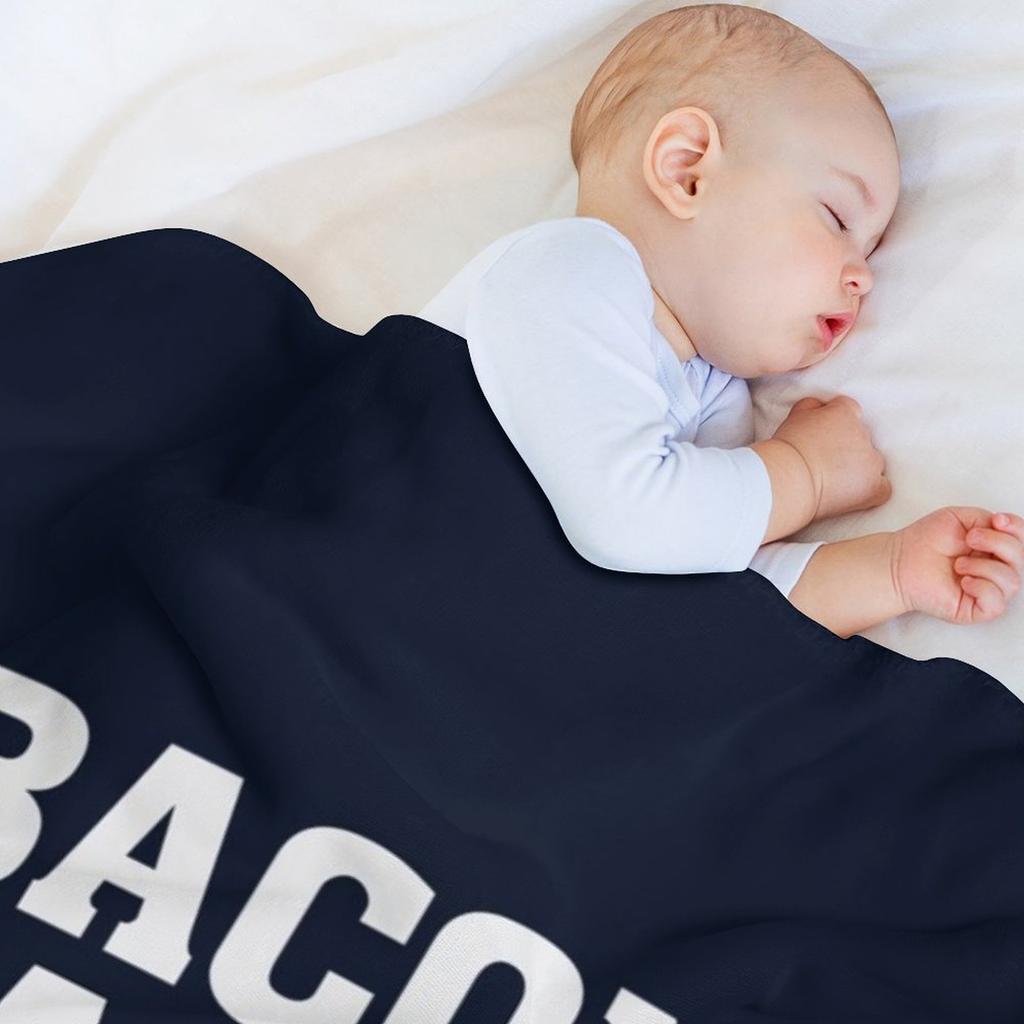 Bacon Bacon Bacon Funny Lover Throw Blanket Faux Fur Soft Warm Blanket for Bed