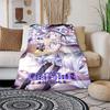 Genshin Impact Soft Plush Sofa Bed Throwing Cartoon  Modern Flannel Blanket Cover Gedruckt Bettdecke Geschenk Picnic Blankets