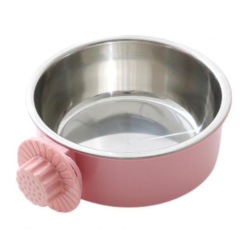 3 Colors Pet Cage Bowl 2-in-1 Pet Feeding Tool Portable Cat Dog Food Dispenser  Rabbit