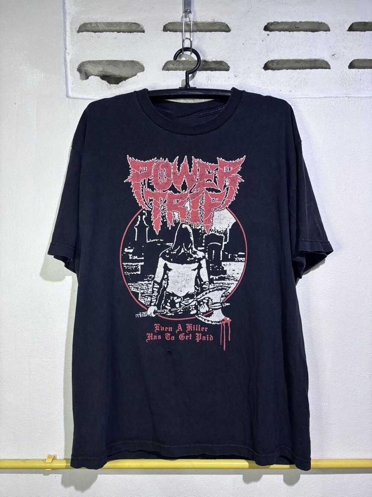 New Power Trip Band Full T-Shirt Cotton Gift For Fan 1side Unisex T-Shirt XXXXL