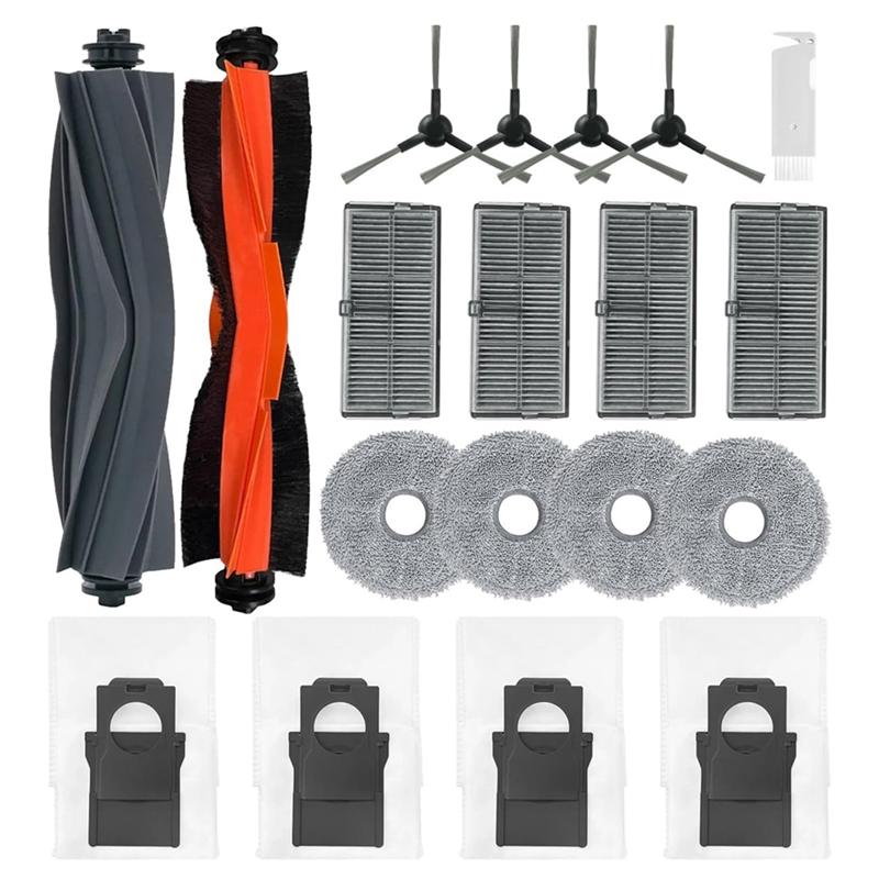 A65T-Complete Vacuum Accessory Kit For Dreame L30 Ultra, X30 Series: Includes Main Side Brush, Hepa Filter, Dust Bag, Mop Cloth