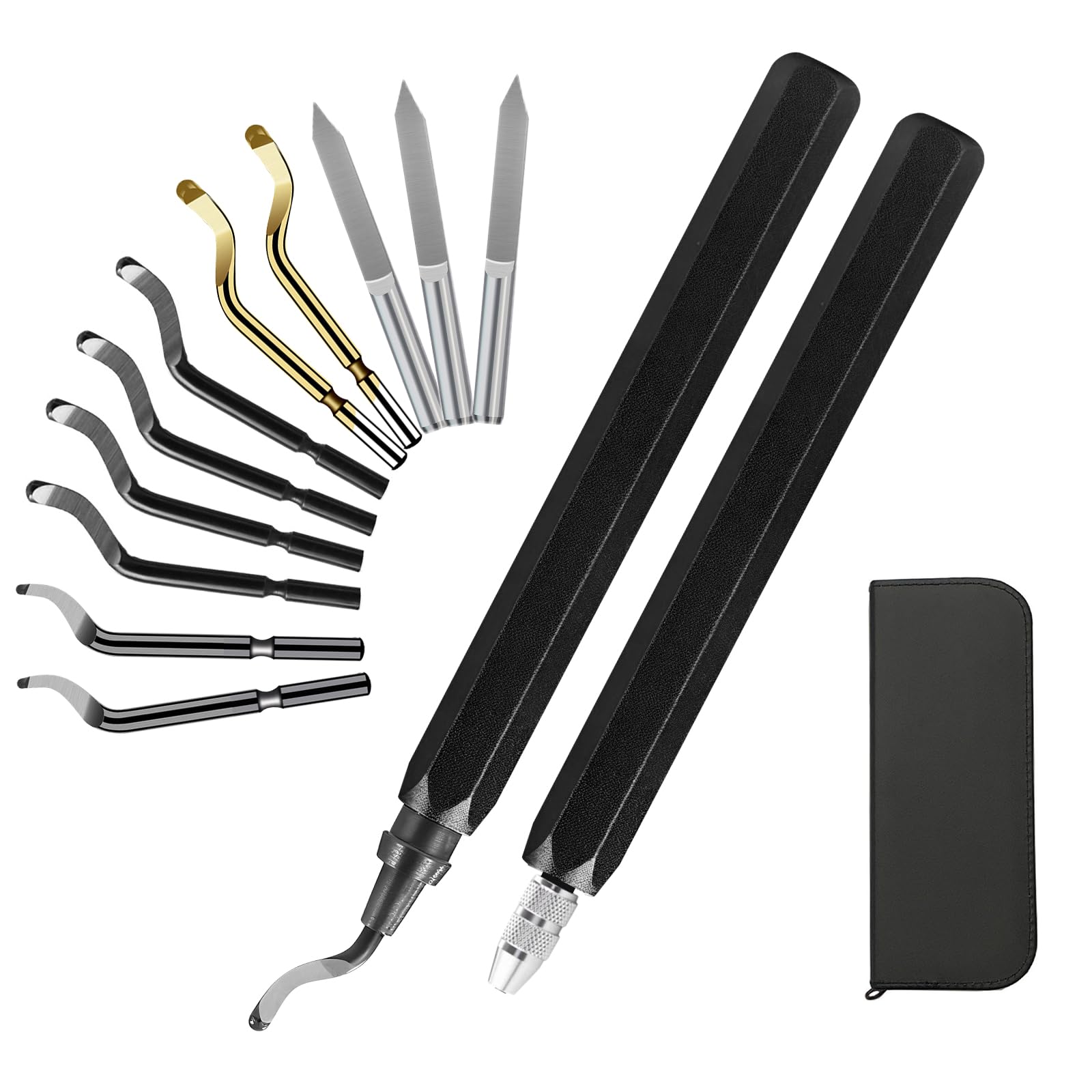 

Dazzlestar Deburring Deburring Blade Replacements for and for PVC and Rotating Chamfering Cutter with Storage Case and 11 Bar, Cutter, 11-Piece Set, чорний