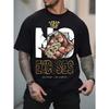 European Sizes Men's Pure - Black T - Shirt: Royal Boss Vibe: Crystal Crown Tee