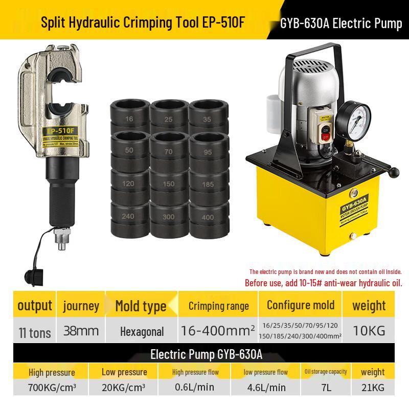 DAXTE EP-510F Split Hydraulic Crimping Pliers Kit