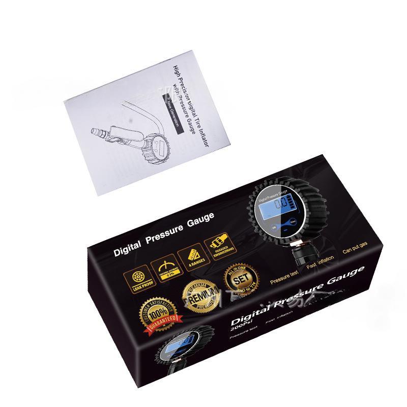 Digitaler Reifendruckprüfer, Inflator, 200 PSI, hochpräziser Luftdruckprüfer und LCD-Bildschirm für Auto, LKW, Motorrad, Wohnmobil, SUV, Fahrrad LV12