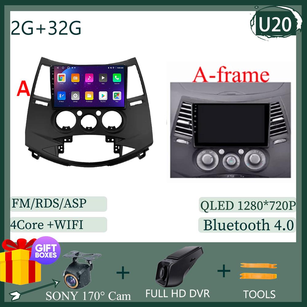 Navigation Android 14 For Mitsubishi Grandis 1 2003-2011 Wireless Carplay  Car QLED Screen Auto Radio Stereo No 2din dvd BT 5G