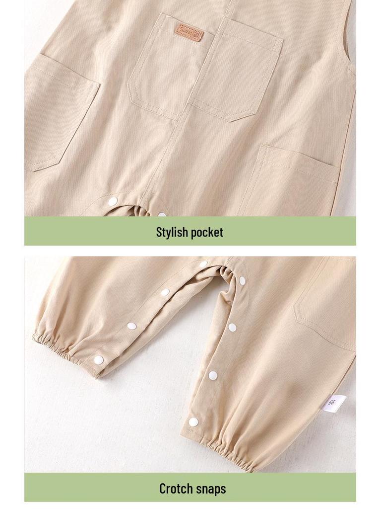 Set salopetă bebeluș stil coreean: Primăvară/Toamnă pentru Băieți și Fete