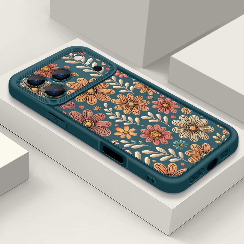 

Противоударный мягкий силиконовый чехол из ТПУ Funda для iPhone 17 Air 16e 16 15 14 Pro Max 13 17 Pro Max 17 Pro 17 Чехол с мультяшным цветочным узором iPhone 13 Pro Max синий