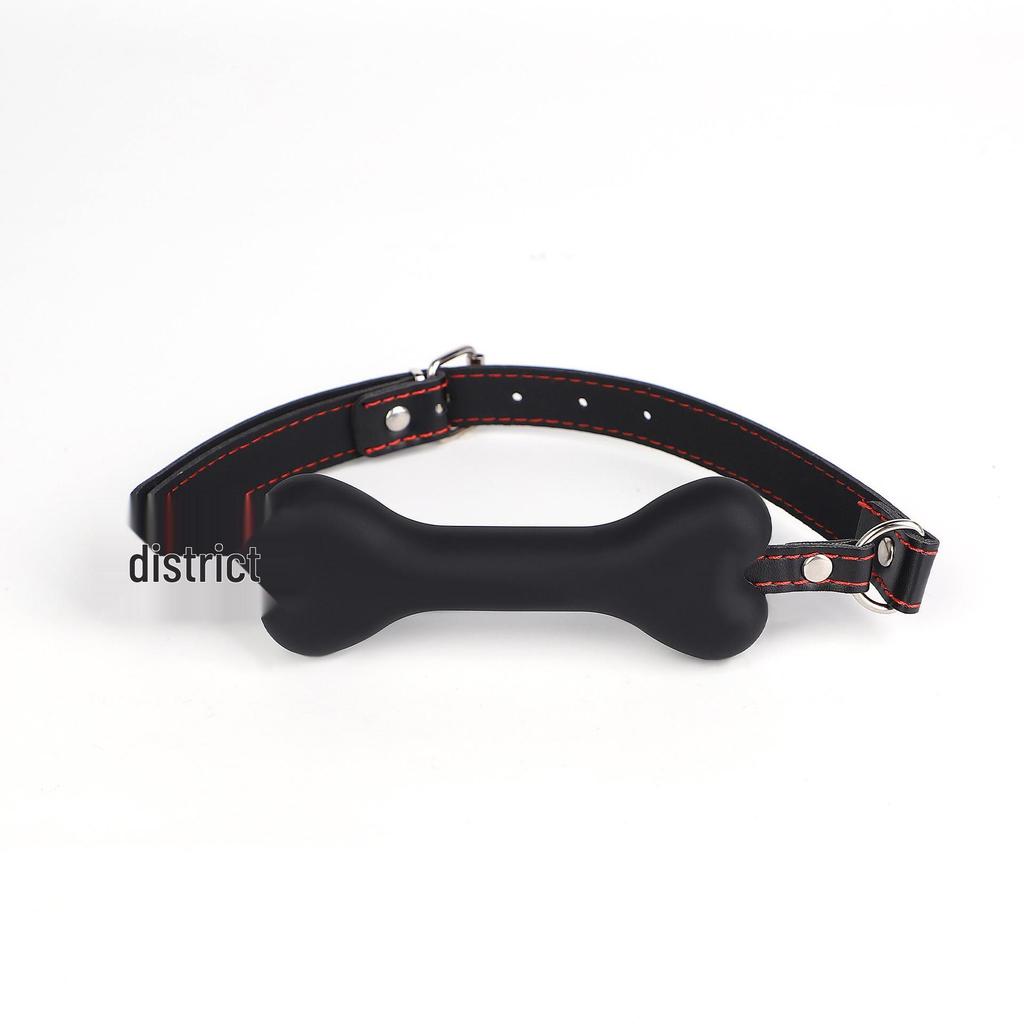 Silicone Dog Bone Ball Gag - Adult Female Training Toy