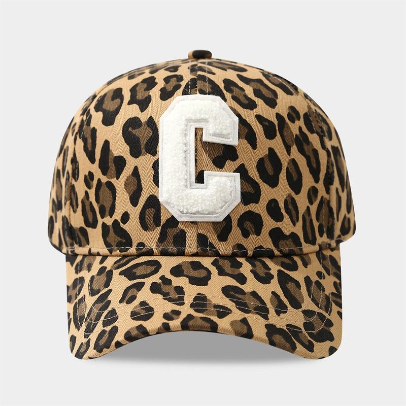 Leopard Print Baseball Caps Unisex Embroidery Spring Autumn Retro Outdoor Sunscreen Hat Adjustable Casual Lovers Fashion Hats
