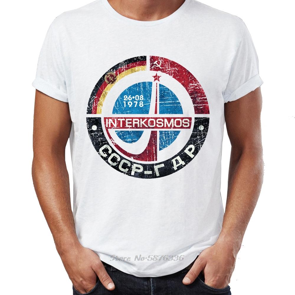 Mens T Shirt CCCP Russia Soviet Union USSR Era Space Interkosmos Boctok Rocket Buran Space Shuttle Tshirt Hip Hop Tees Tops