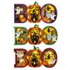Halloween Night Light Wooden Light-up Boo Ornament Pumpkin Ghost Castle Table Decoration with Lights for Home Mantel Dining Table