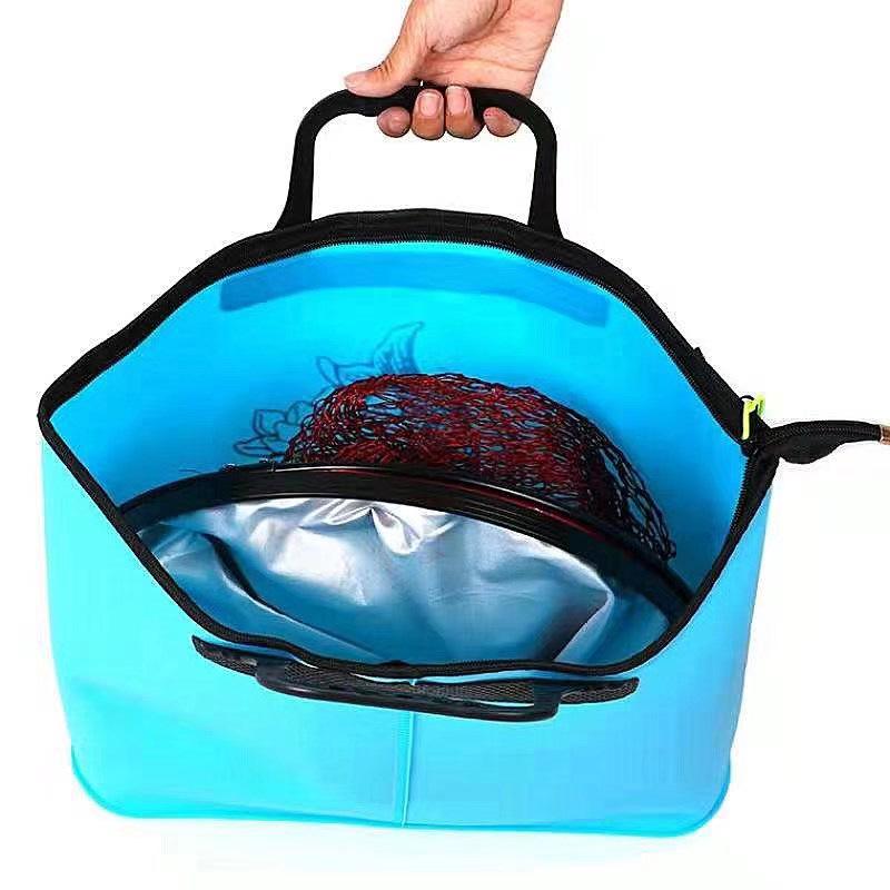 Thickened Waterproof Outdoor Fishing Handbag – Multifunctional Portable Folding EVA Keepnet Tackle Bag