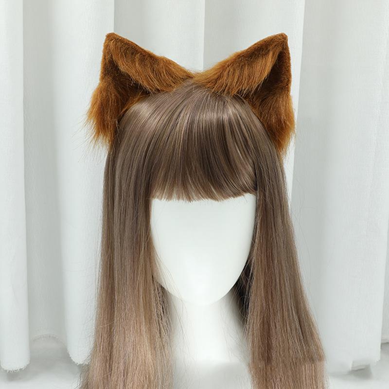 

Плюшевые кошачьи ушки заколки для волос Лолита Косплей Аксессуары для волос Уши пушистых животных головные уборы для вечеринок D