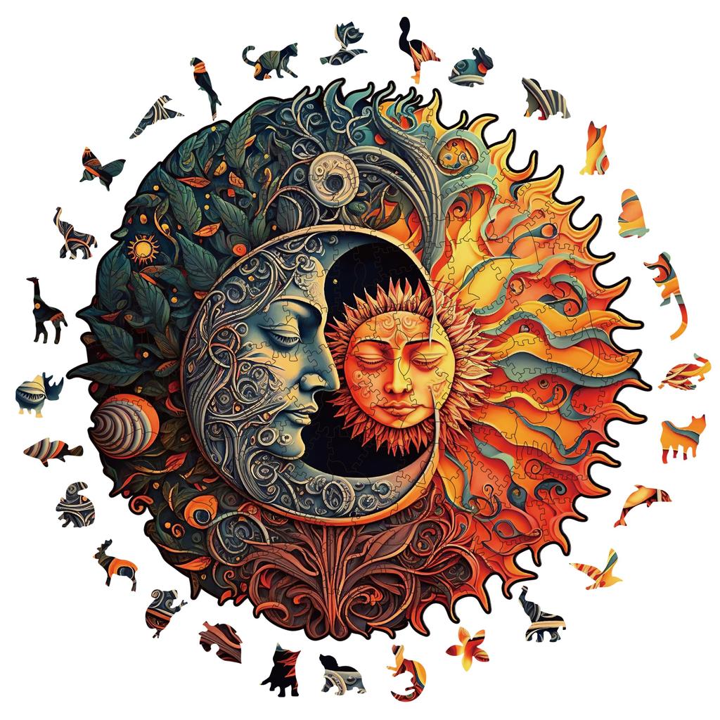 Wooden Puzzle for Adults 200 Pieces Unique Irregular Animal Shape Wooden Jigsaw Puzzle Creative Gifts for Teens and Adults