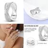 Rings For Women 925 Silver Color Zircon Winding Romantic Ring Finger Beaded Luxury Jewelry Original Engagement Wedding Gift