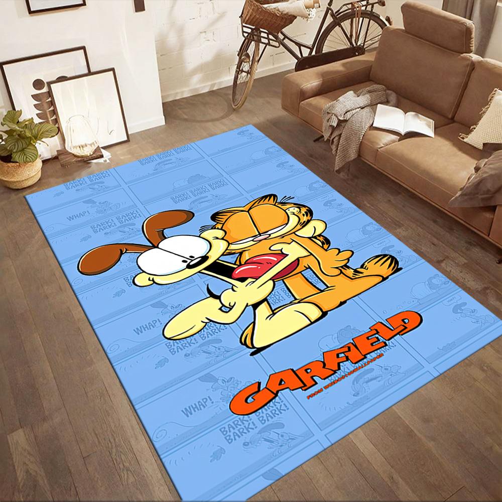 Garfield And Odie S Fun Day Square Rugs Are a Great Choice for Living Rooms, Bedrooms, Home Décor, and As Gifts