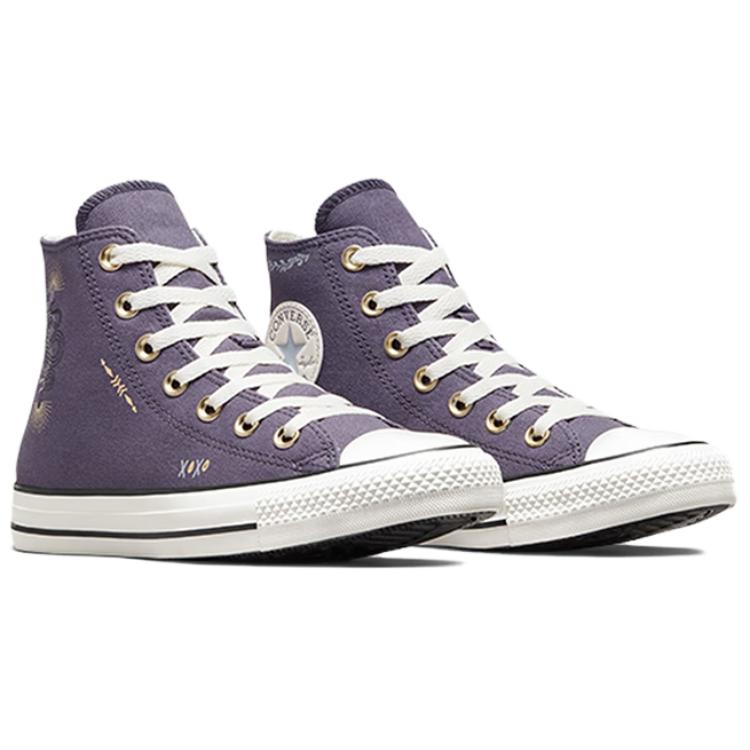Converse Chuck Taylor All Star High Top Canvas Shoes Women's Purple White