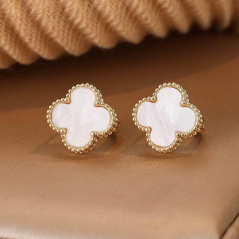 Minimalist Four-leaf Clover Stud Earrings - New Trendy Earrings High-end Light Luxury Elegant Women s Earrings