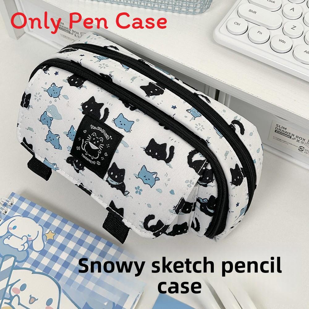 Capybara Canvas Pencil Case With Large Capacity For Students And Office Use