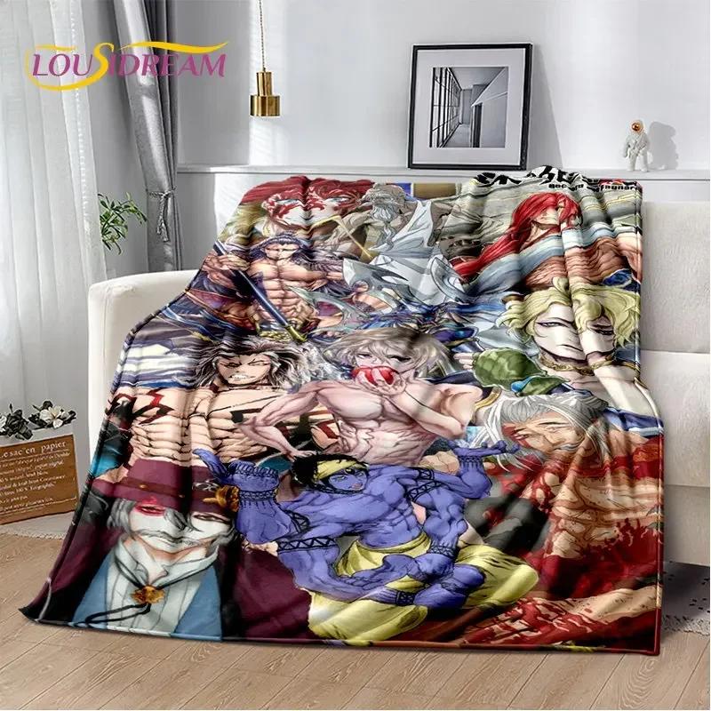 Record of Ragnarok Anime Cartoon Weiche Plüschdecke, Flanelldecke, Überwurfdecke für Wohnzimmer, Schlafzimmer, Bett, Sofa, Picknick-Abdeckung