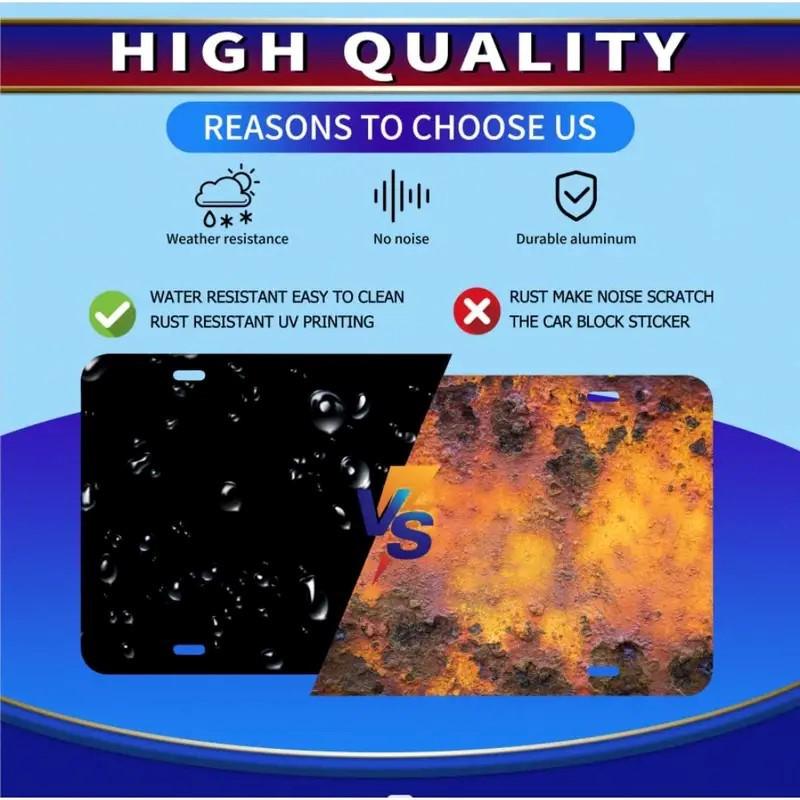 Sublimation Printed US Standard License Plate Metal Sign, 12x6 Inches, Hot-Selling Design