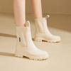 Modische wasserdichte Gummistiefel für Damen, elastischer Schaft, Regenstiefel, niedrig geschnitten, rutschfest, Damenstiefel