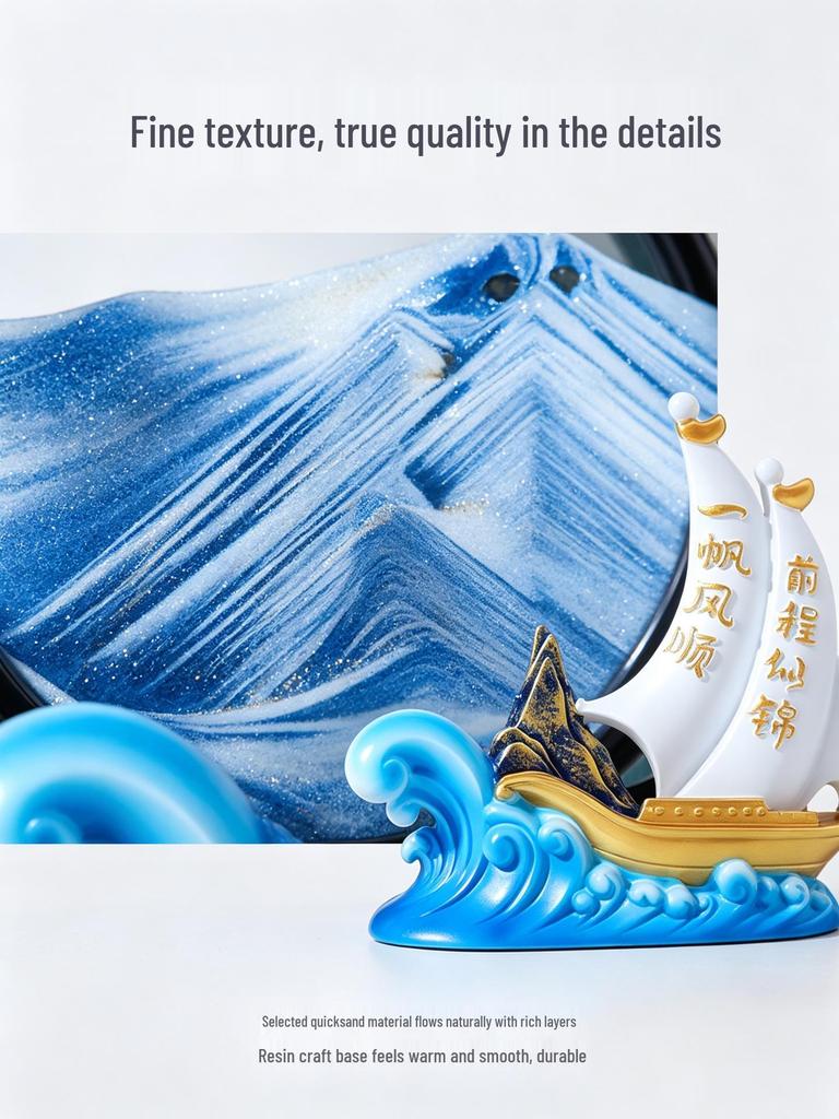 Creative Resin Sand Painting Hourglass: Decorative Ornament for Entrance Halls and Bedrooms - Ideal Housewarming Gift