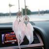 Mini Attrape-Rêves Pendentif de Voiture Carillon à Vent Décoration Plume Décoration de Maison & Ornement Suspendu au Mur Attrape-Rêves Fait Main Cadeaux