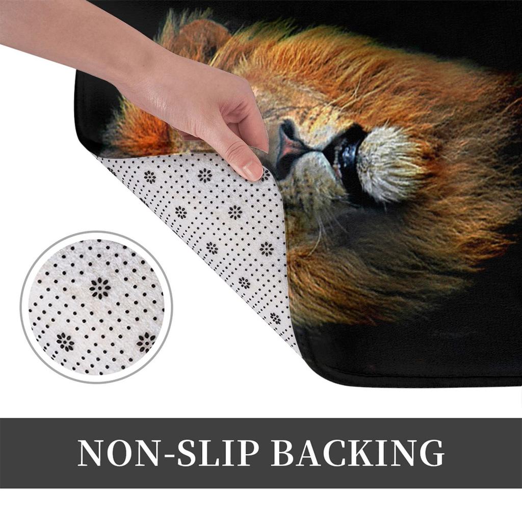 African Lion Non-slip Doormat Floor Mat Cushion Carpet Rug for Kitchen Entrance Home Bedroom Footpad Mats