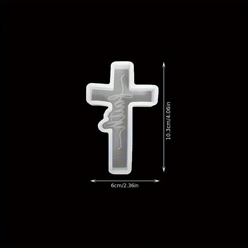 

Embossed Word Crucifix Silicone Candle Molds DIY Relief Cross Silicone Ploymer Clay Resin Epoxy Casting Gypsum Moulds Home Decor