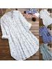 2026 Hot-Selling Women's Cotton Linen Floral Mid-Length Loose Shirt
