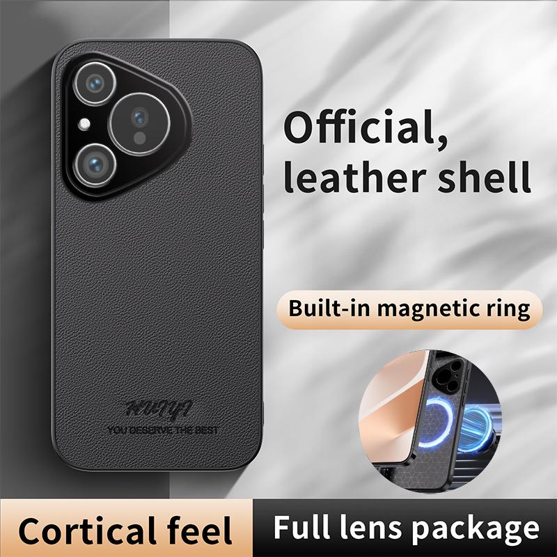 Luxury Business Leather Soft Frame Magnetic Cover For Huawei Pura 80 Pro Plus Ultra Pura80 Po+ Phone Cases Capa