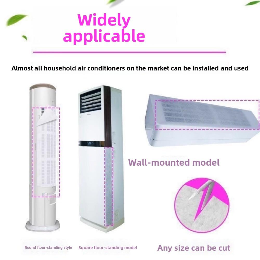 5PCS/Pack Universal Disposable Air Conditioning Filter Pad Rectangle Anti-dust Air Conditioning Inlet Filter Sheet White