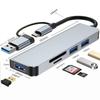 Type C+ USB HUB USB3.0 Dongle USB2.0 Disk Extend Adapter Cable Splitter Phone Charger Dock Micro SD TF Memory Card Reader Writer