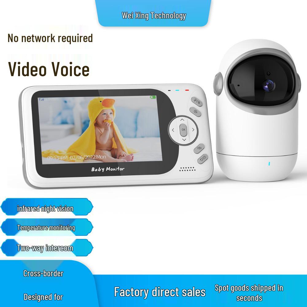 VB802 Wireless Pan-Tilt Baby Monitor with Two-Way Audio & Night Vision. VB802