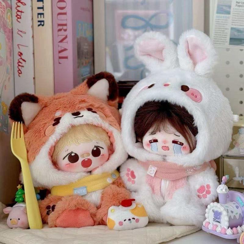 Süße Cartoon-Fuchs-Hase Babykleidung 20cm Plüschtier Dynamischer Strampler Baumwollpuppe Für Kinder Spielzeug & Hobbys