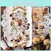 46 Piezas Pegatinas para Diario de Scrapbooking con Patrón de Café y Hermosos Diseños para Decoración Creativa