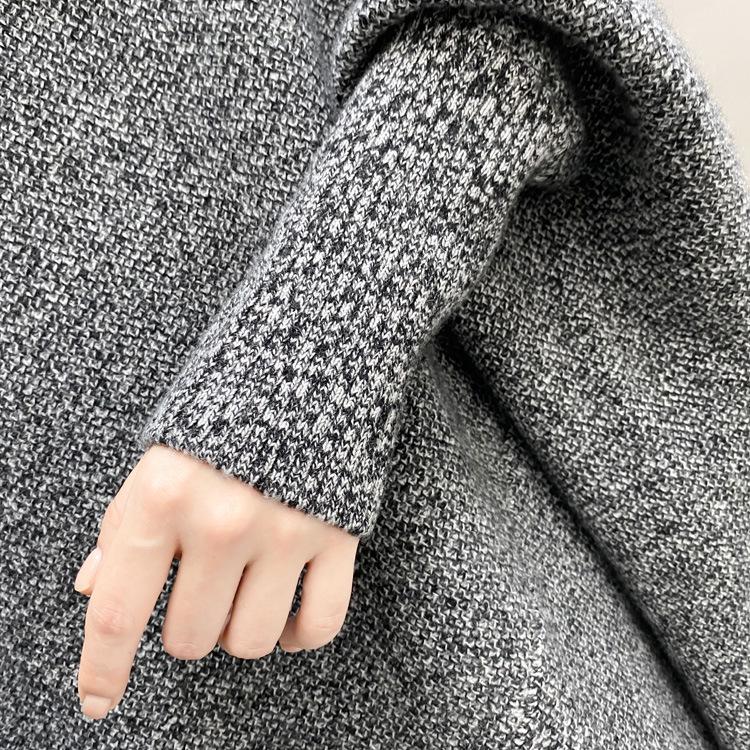 European Design High-End Women's Cashmere Batwing Cardigan - Irregular Knit, Fashionable and Lazy Style