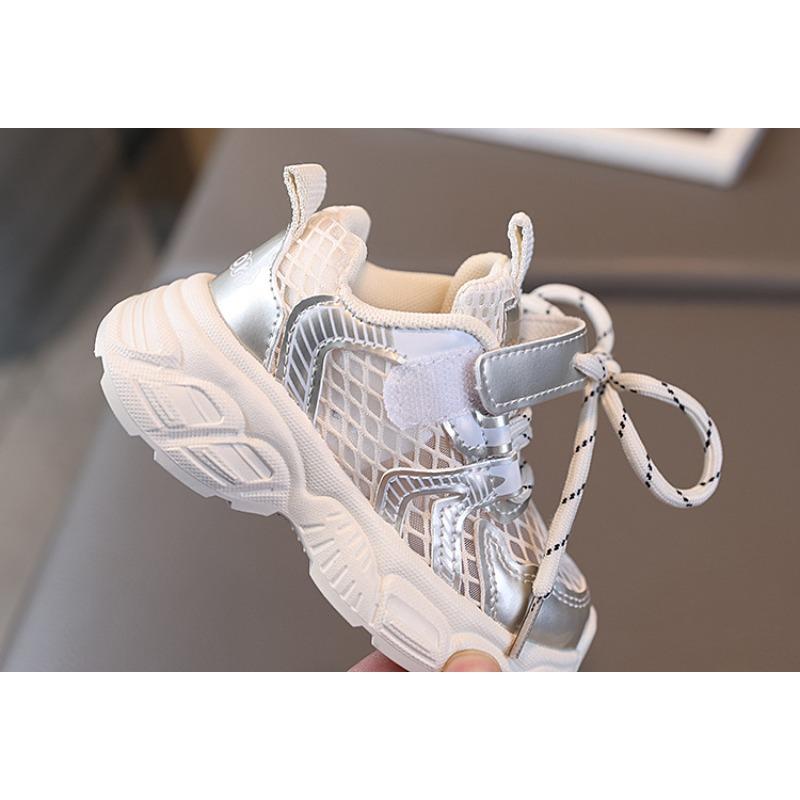 Kids shoes summer new children's sports shoes boys' single mesh breathable baby shoes fashionable trendy girls' dad shoes