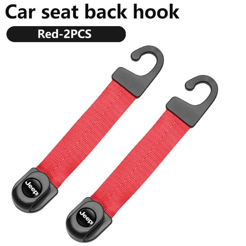For Jeep Car Seat Back Hook Handbag Umbrella Storage Holder Single Holders Cherokee Wrangler JK Gladiator Compass Renegade AMT1