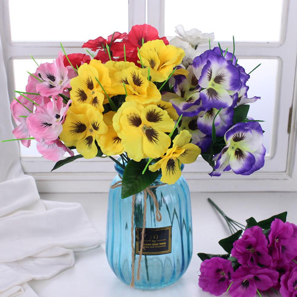 Event Centerpieces Artificial Pansy Flowers Beautiful Blooms For Any Occasion Authentic Look Bright Home Decor