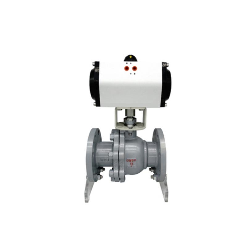 AOBL DN15 Electric/Pneumatic Actuator Flange Ball Valve with WCB/PTFE Material, AC220V