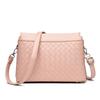 Niche versatile woven pattern messenger bag women's new solid color shoulder bag texture commuter simple small square bag