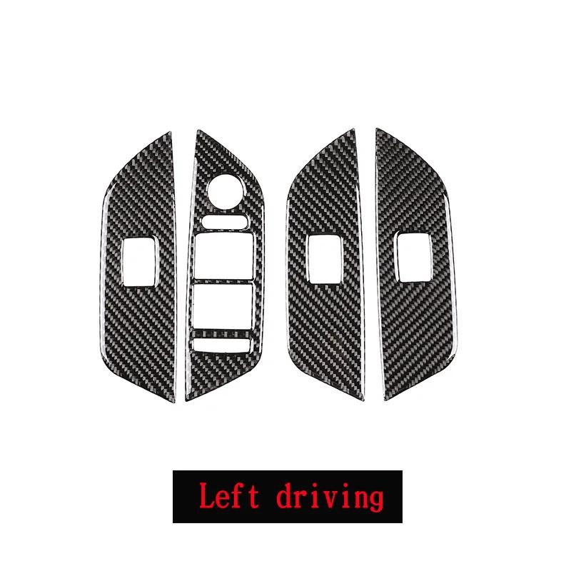 For BMW X1 E84 2009-2015 Car Carbon Fiber Hand Drive Car Window Lift Button Frame Decorative Interior Accessories RHD/LHD