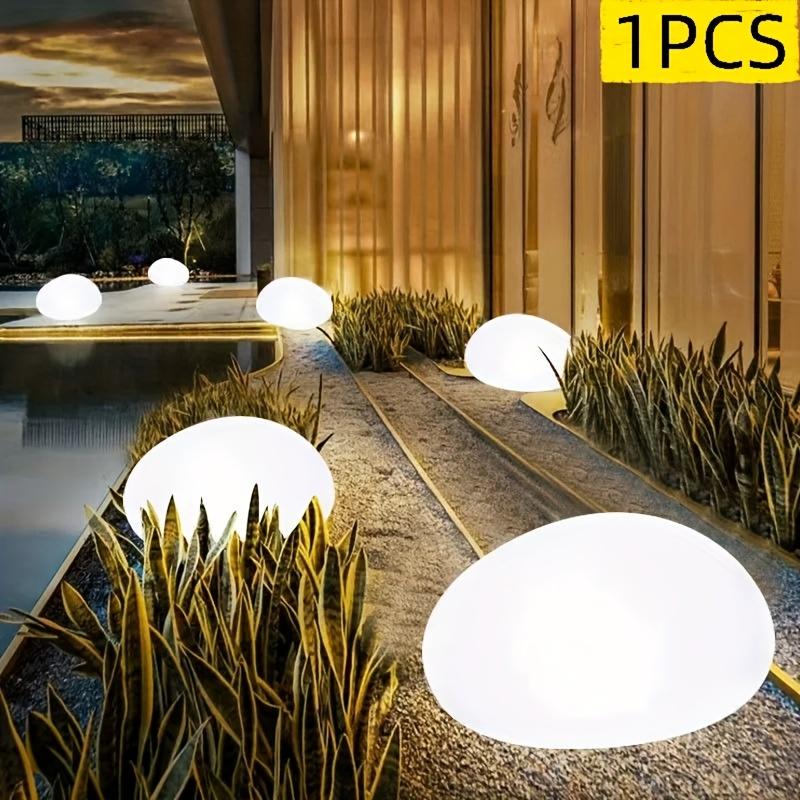 Solar Outdoor Waterproof Garden Light Cobblestone Shaped Lamp Decorative for Yard Lawn Patio Pathway Garden Christmas Decoration