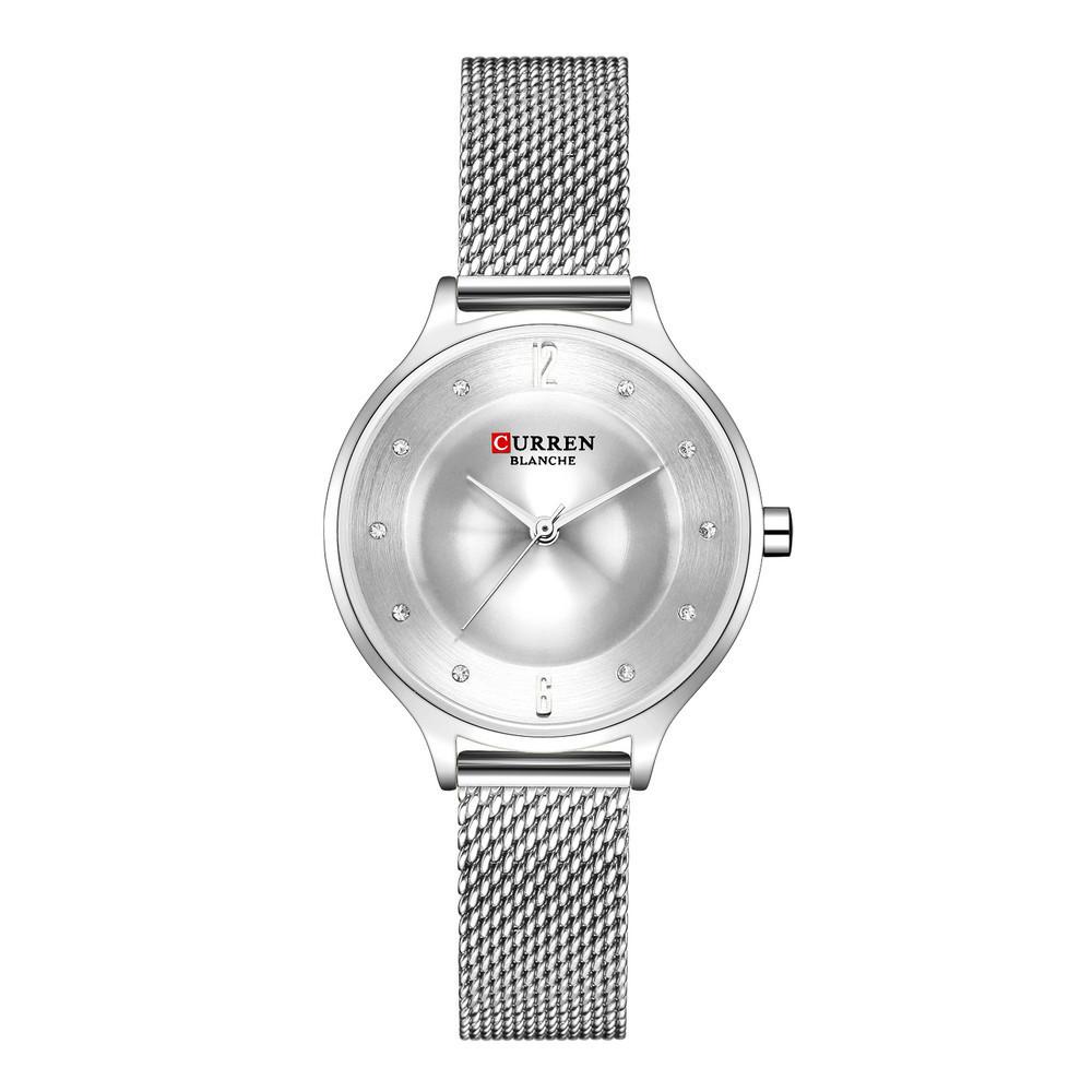 CURREN New Ladies Watch Casual Milano Mesh Strap Quartz Watch Creative Color Watch Thin Watch
