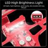 Adjustable Motorcycle License Plate Bracket Holder Integrated LED Light For Night Riding Heavy Duty Aluminum Alloy Frame